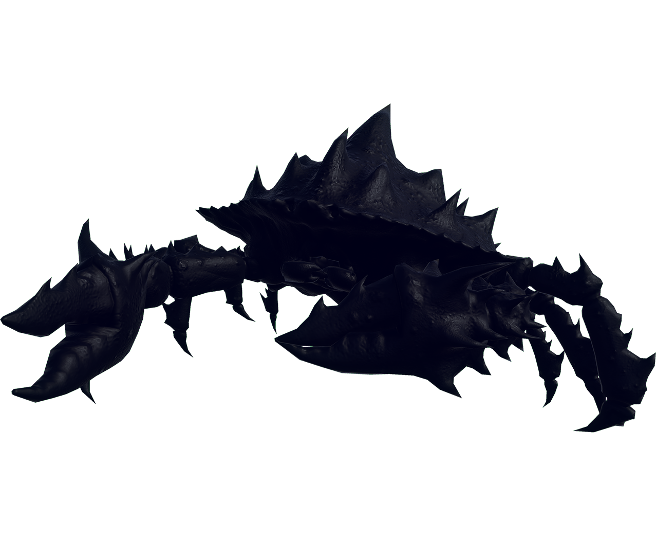 Silhoutte of spiky looking crab who is implied to be one of this worlds god(this is a gag until we can get a proper silhoutte)